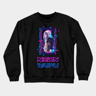 Cyber Futuristic Girl - Anime Shirt Crewneck Sweatshirt